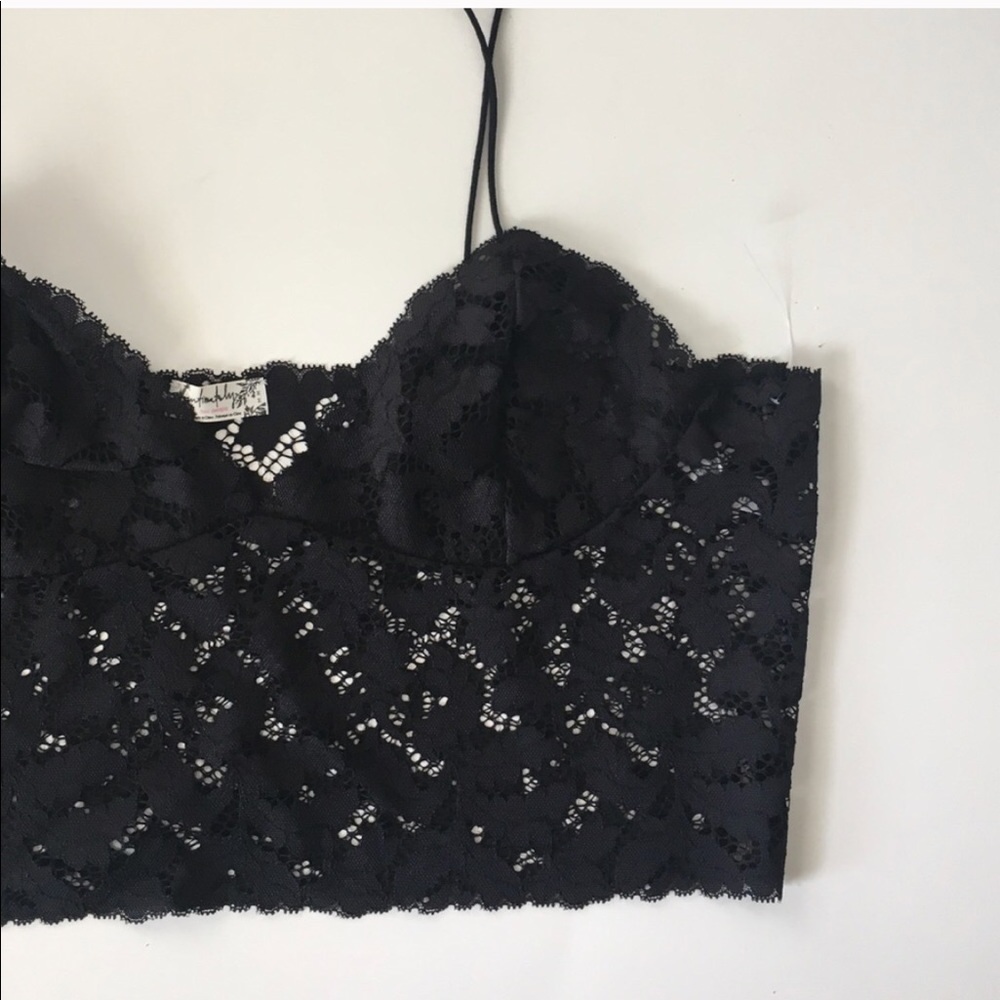 NWOT Free People Black Lace Brami Bralette size M - Picture 5 of 8